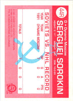 1991 O-Pee-Chee Sharks & Russians Inserts Sergei Sorokin #44R