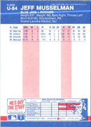 1987 Fleer Update Glossy Jeff Musselman