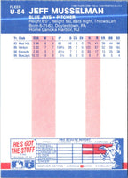 1987 Fleer Update Glossy Jeff Musselman #U-84