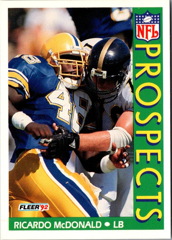 1992 Fleer Ricardo McDonald #442 Rookie