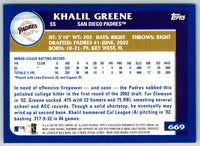 2003 Topps Khalil Greene #669 Rookie