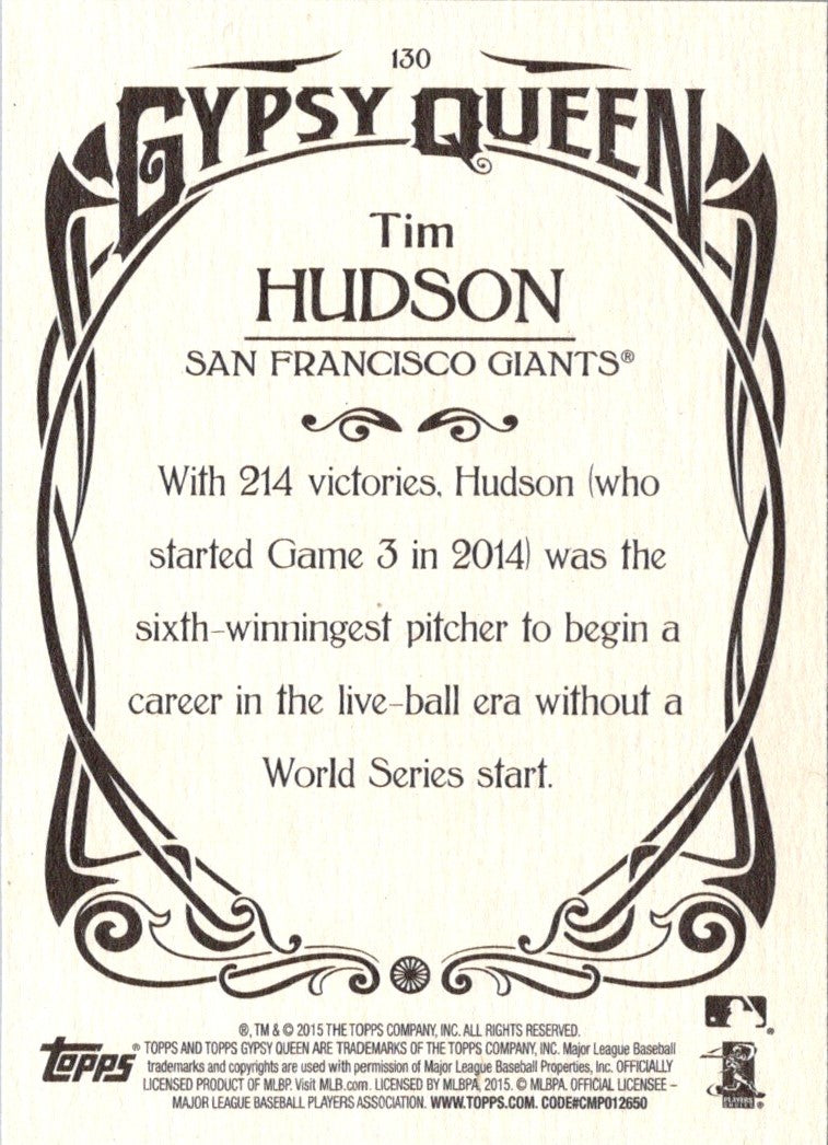 2015 Topps Gypsy Queen Tim Hudson