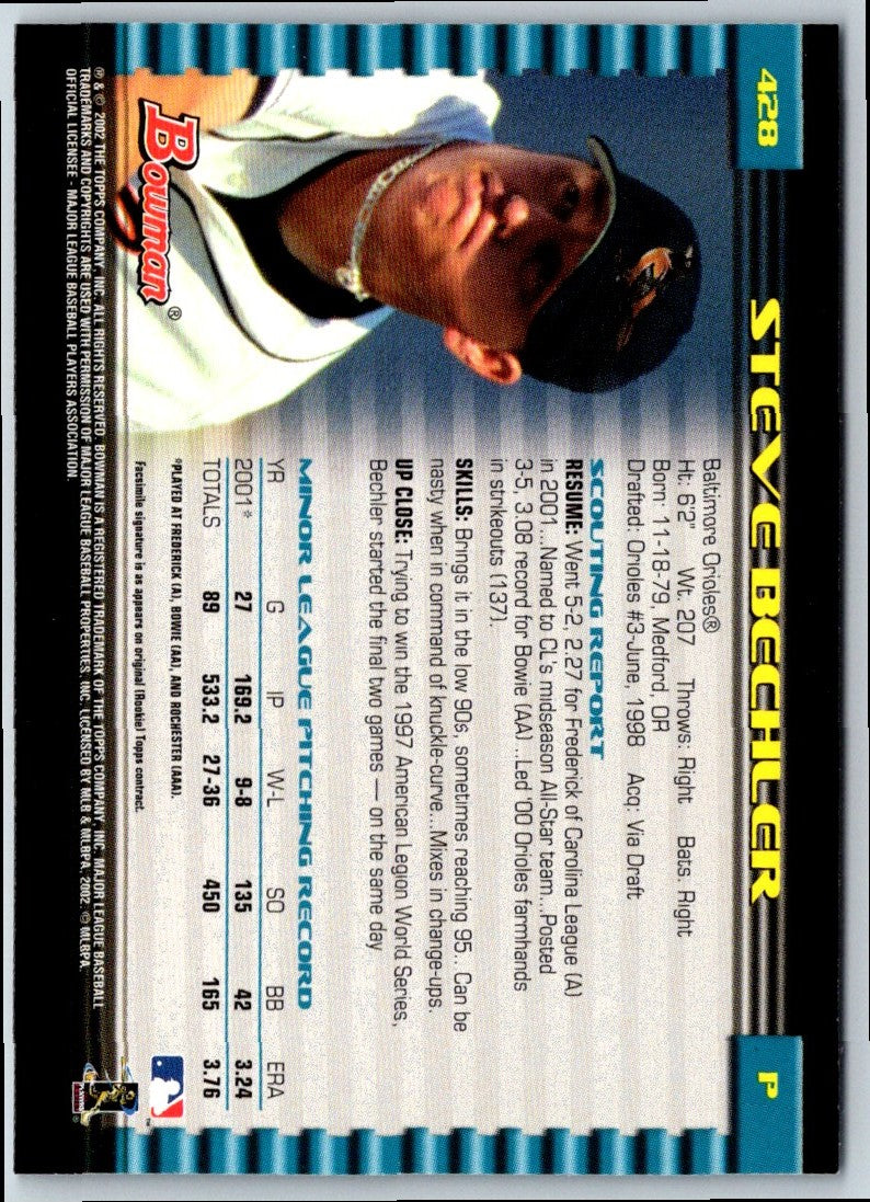 2002 Bowman Steve Bechler