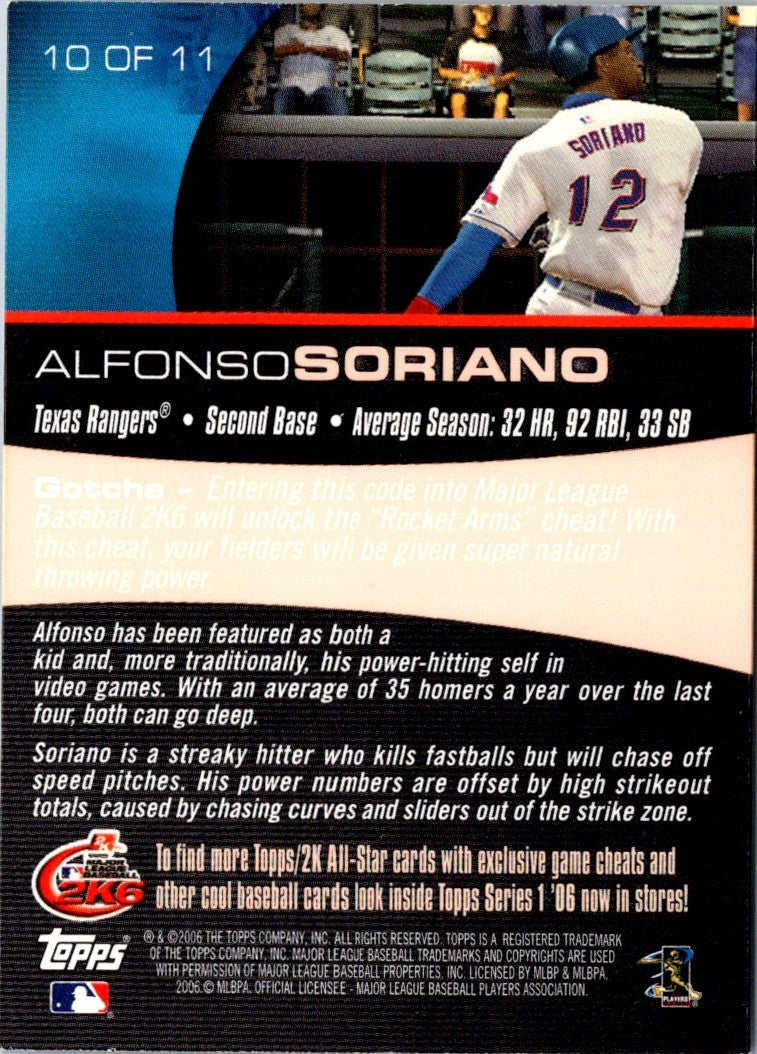 2006 Topps 2K All-Stars Alfonso Soriano