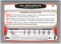 2013 Bowman Will Middlebrooks #19