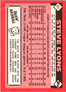 1986 Topps Traded Steve Lyons