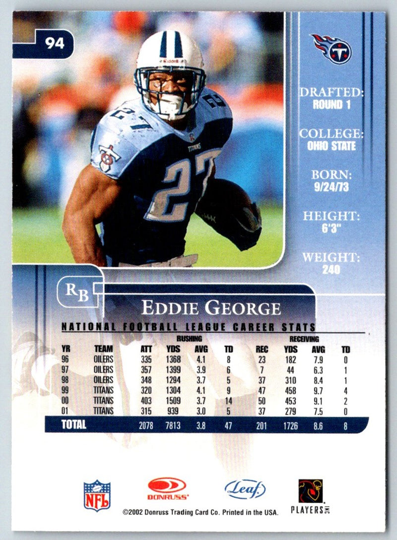2002 Leaf Certified Eddie George