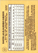 1985 Donruss David Green