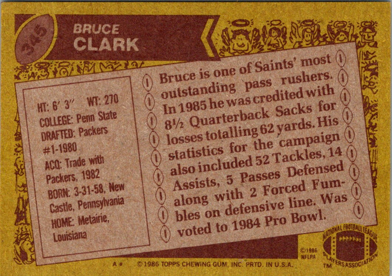 1986 Topps Bruce Clark