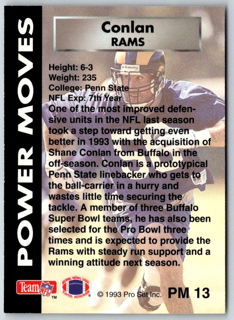 1993 Pro Set Power Moves Shane Conlan