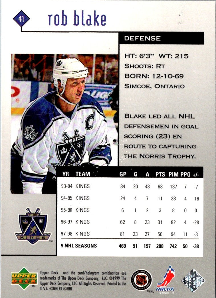 1998 Upper Deck Black Diamond Rob Blake