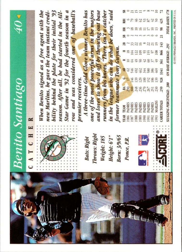 1994 Score Benito Santiago