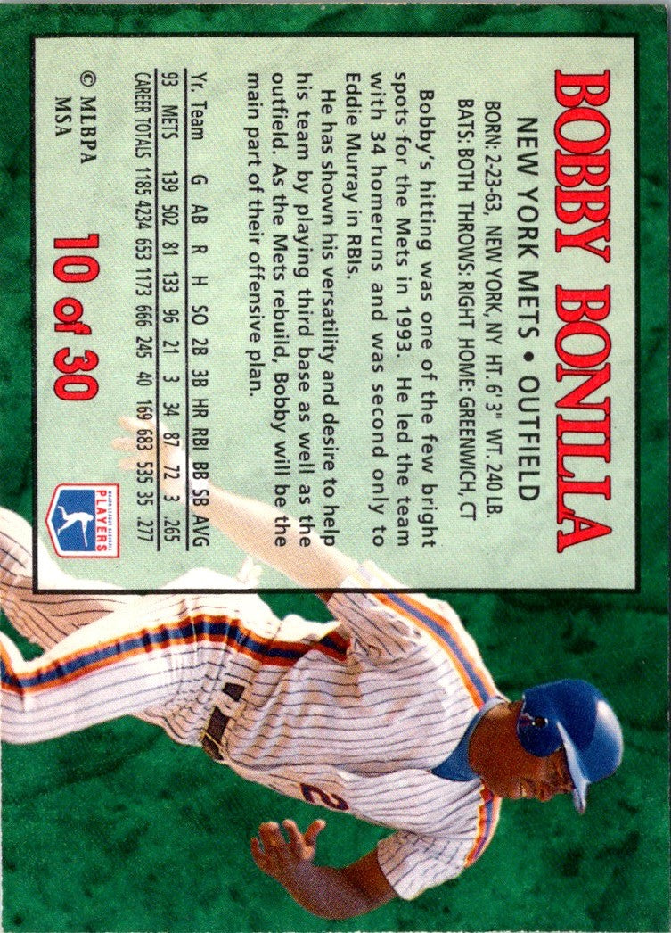 1994 Post Cereal Bobby Bonilla