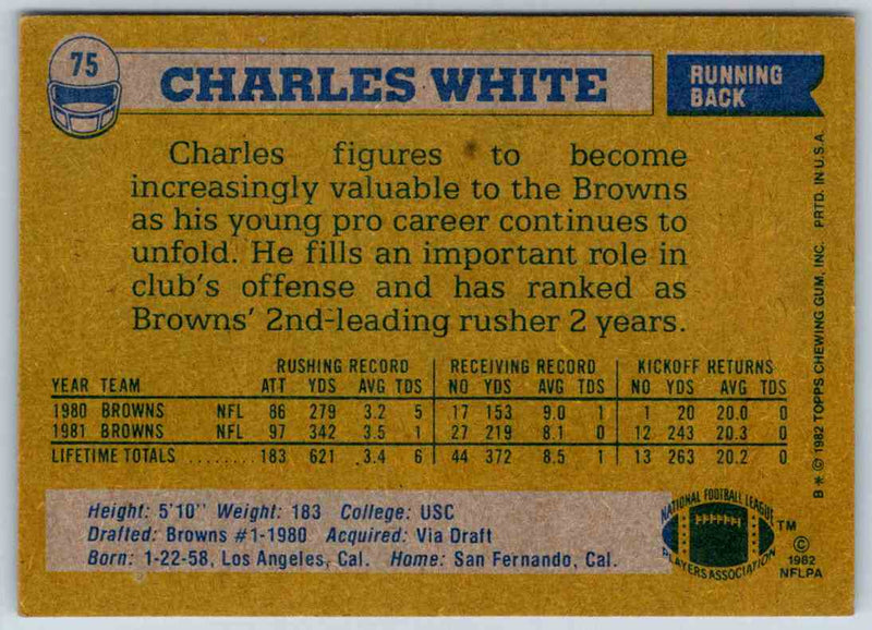 1982 Topps Charles White