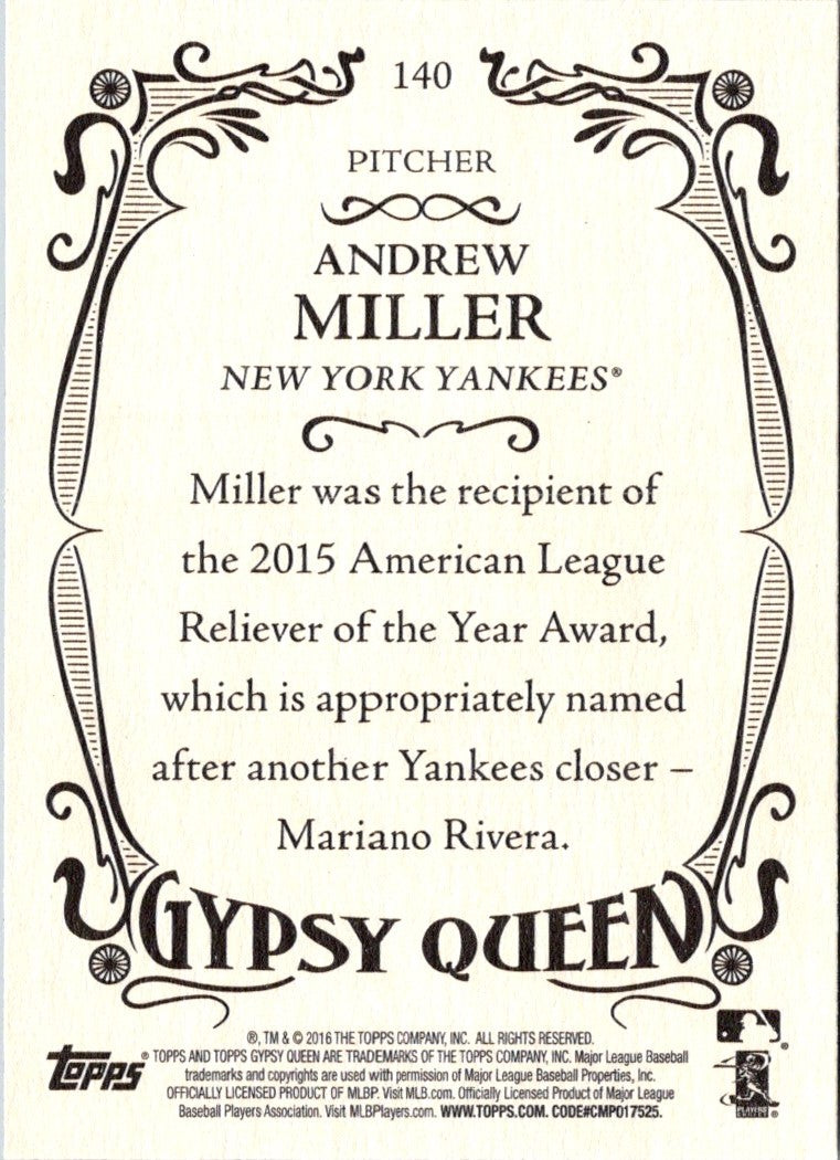 2016 Topps Gypsy Queen Andrew Miller