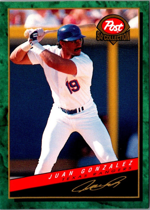 1994 Post Cereal Juan Gonzalez #3