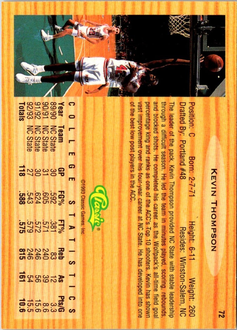 1993 Classic Draft Picks Kevin Thompson