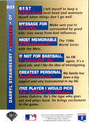 1993 Upper Deck On Darryl Strawberry