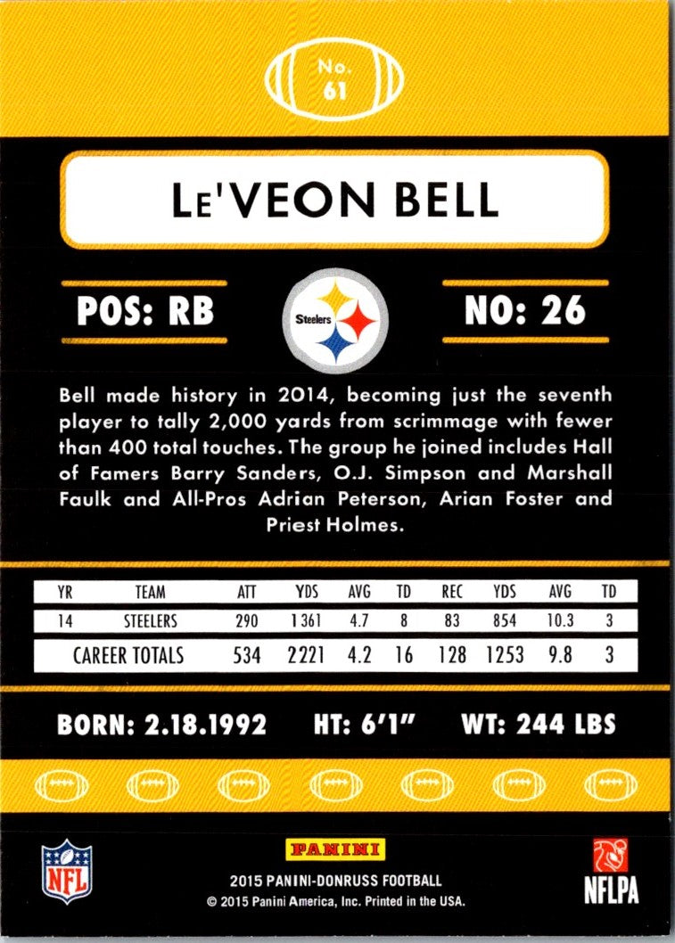 2015 Donruss Le'Veon Bell