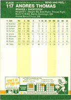 1987 Fleer Star Stickers Andres Thomas #117