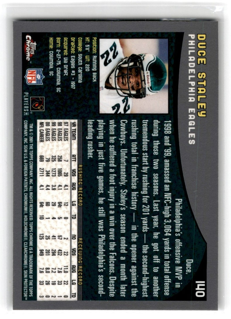 2001 Topps Chrome Duce Staley