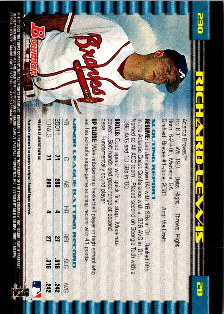 2002 Bowman Richard Lewis