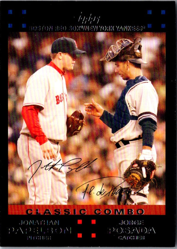 2007 Topps Updates & Highlights Jonathan Papelbon/Jorge Posada #UH282