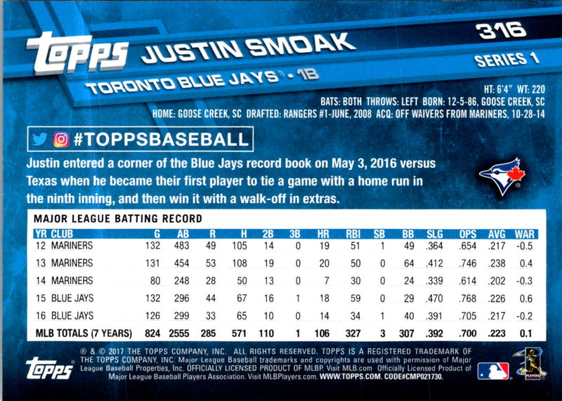 2017 Topps Justin Smoak