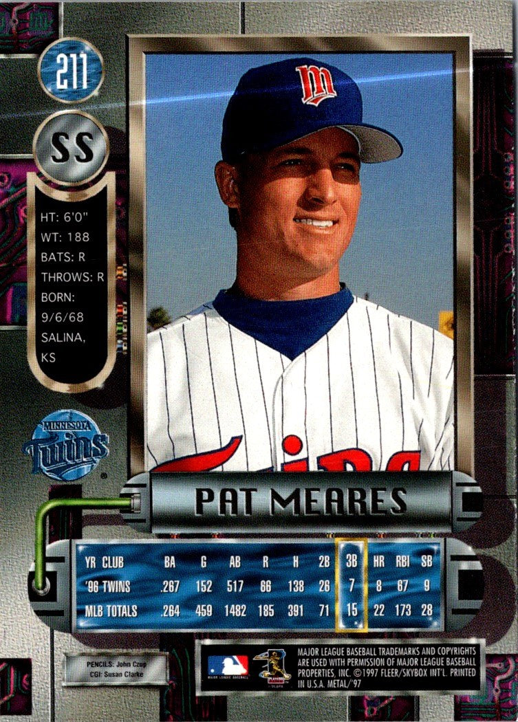 1997 Metal Universe Pat Meares