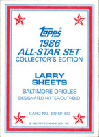 1986 Topps Glossy Larry Sheets #50