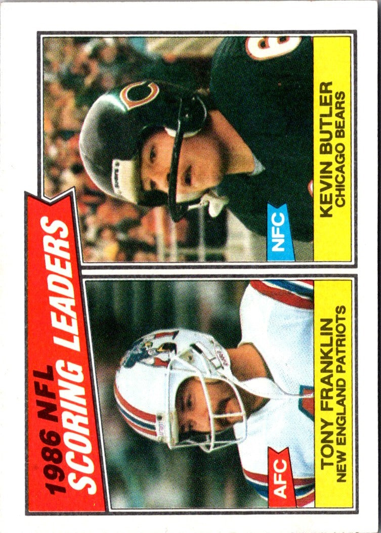 1987 Topps Tony Franklin/Kevin Butler