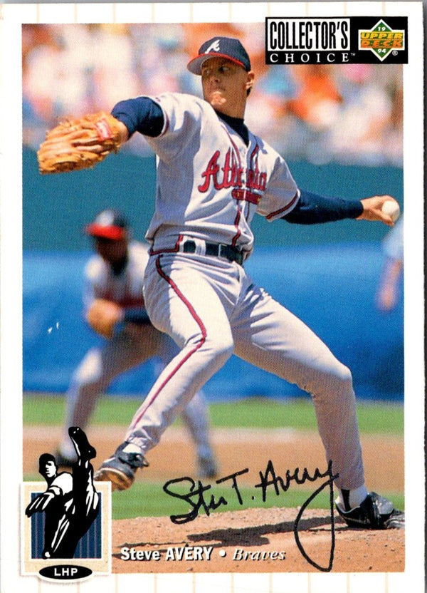 1994 Collector's Choice Steve Avery #44 Silver Signature