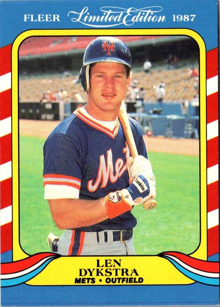 1987 Fleer Limited Edition Len Dykstra