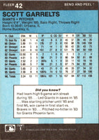 1986 Fleer Star Stickers Scott Garrelts #42
