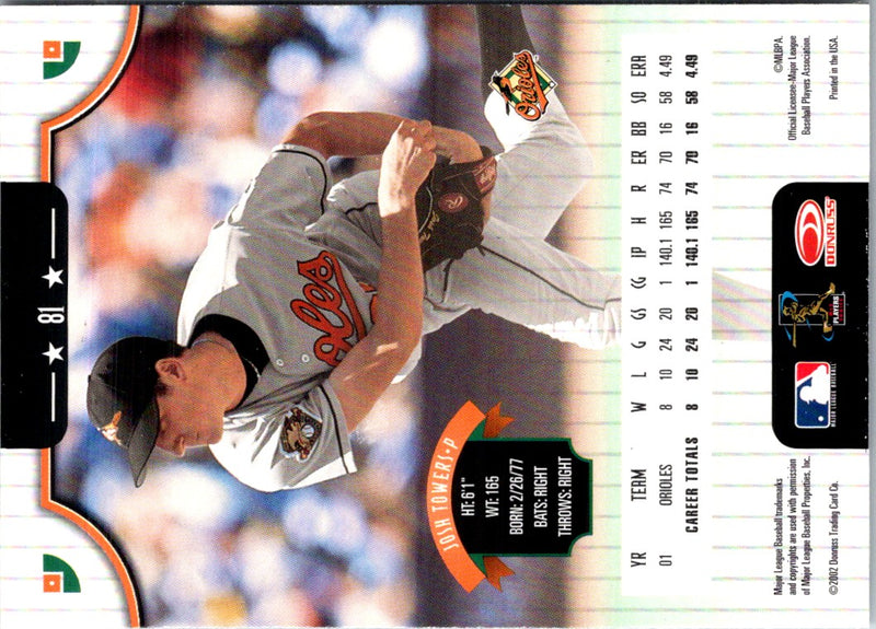 2002 Donruss Josh Towers