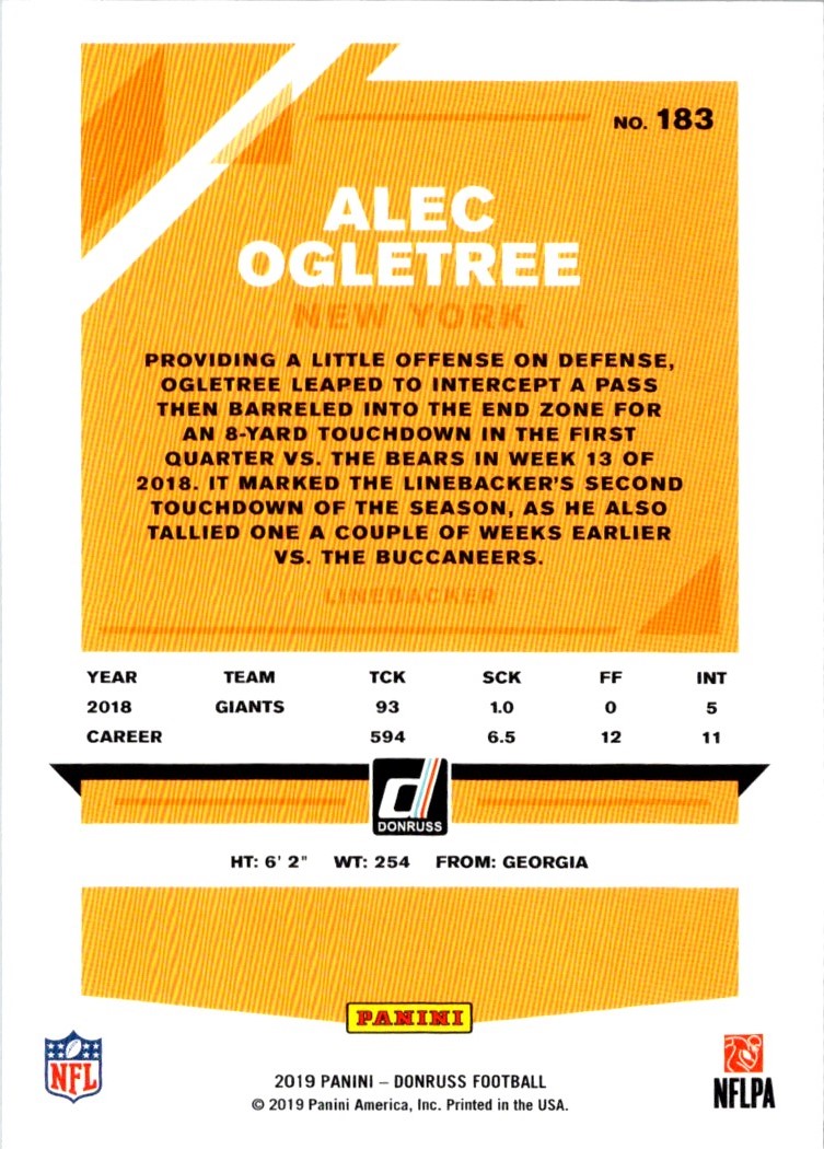 2019 Donruss Alec Ogletree