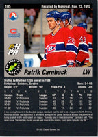 1993 Classic Pro Prospects Patrik Carnback #105