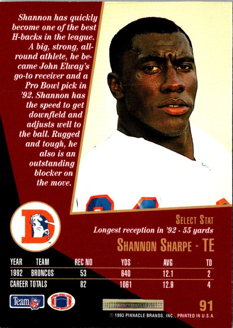 1993 Select Shannon Sharpe