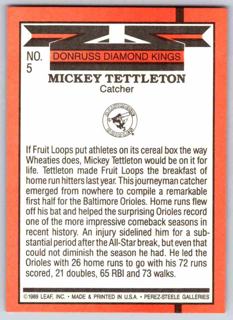 1990 Donruss Mickey Tettleton