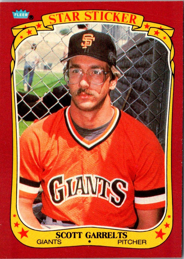 1986 Fleer Star Stickers Scott Garrelts #42