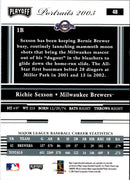 2003 Playoff Portraits Richie Sexson