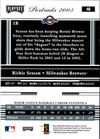 2003 Playoff Portraits Richie Sexson #48