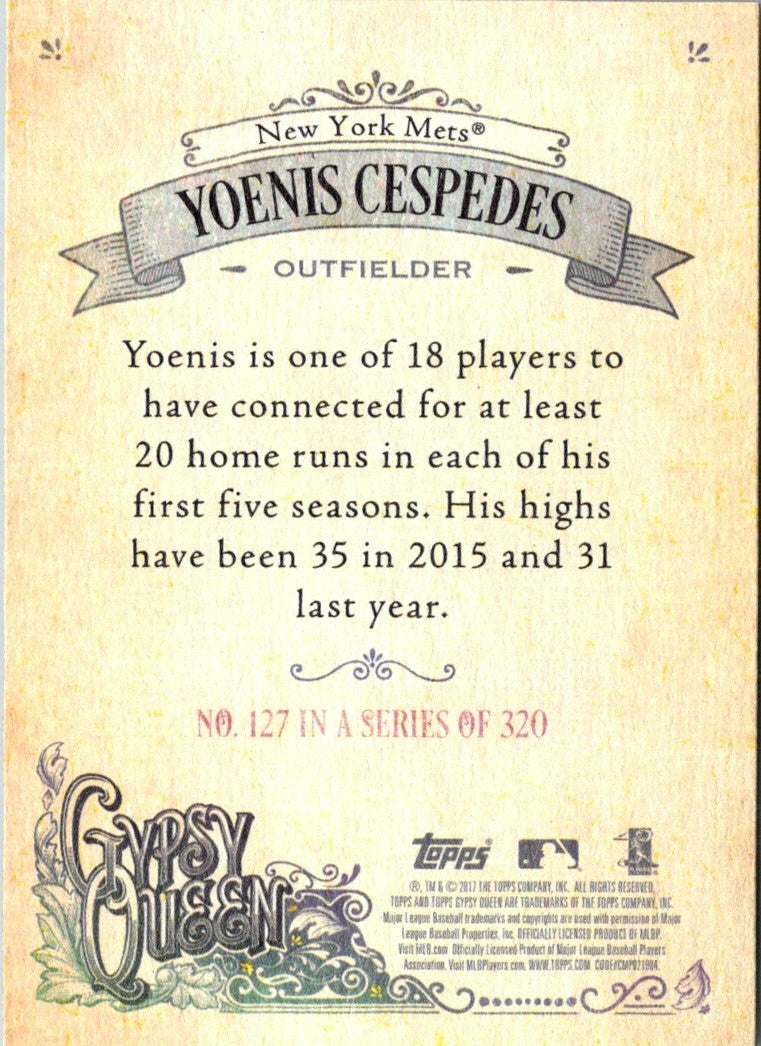 2017 Topps Gypsy Queen Yoenis Cespedes