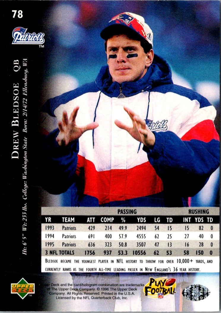 1996 Upper Deck Drew Bledsoe