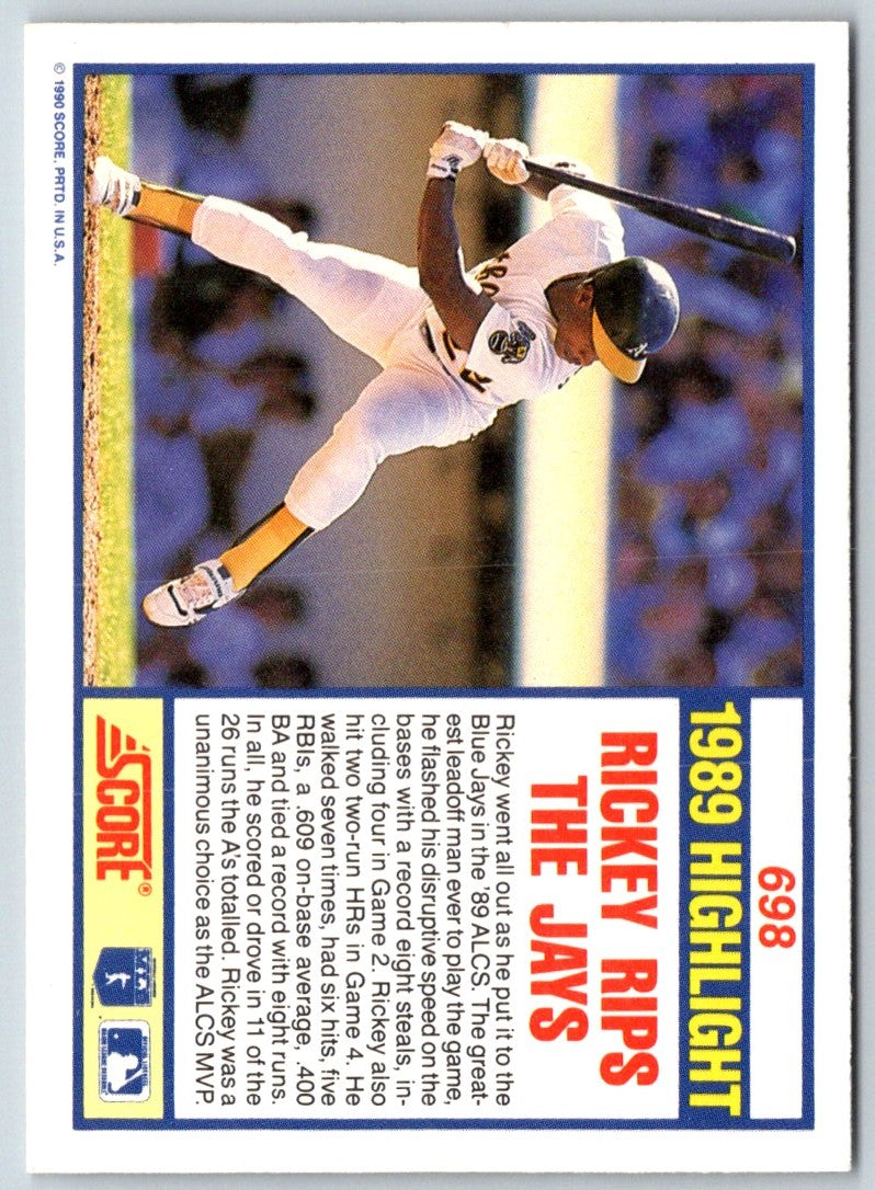 1990 Score Rickey Henderson