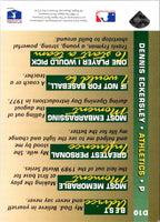 1993 Upper Deck On Dennis Eckersley #D10