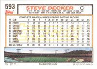 1992 Topps Steve Decker #593