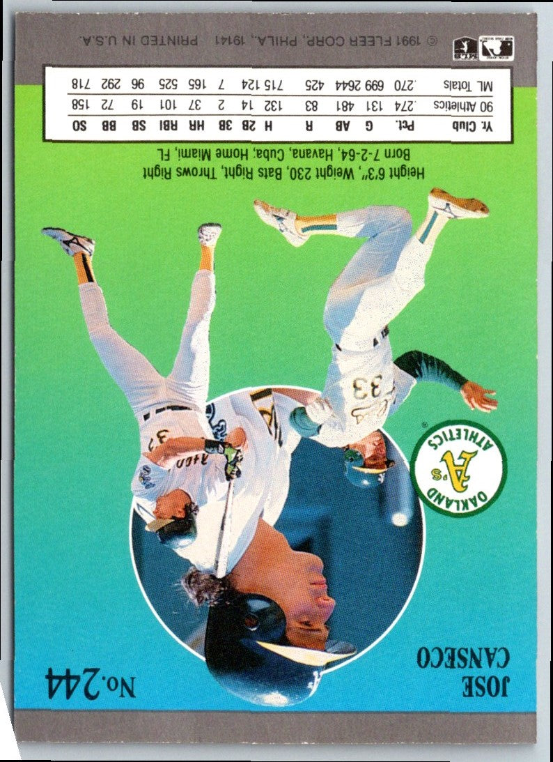 1991 Ultra Jose Canseco