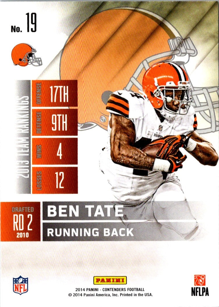 2014 Panini Contenders Ben Tate