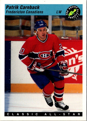 1993 Classic Pro Prospects Patrik Carnback #105